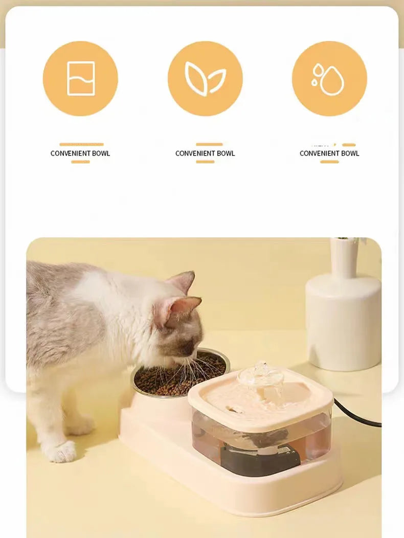 Dog Cat Automatic Feeder Bowl Large Capacity Dog Cat Feeding And Drinking Dog Water Dispenser Feeding Bowl Pet Supplies