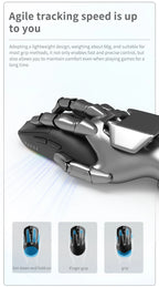 AJ139-V2-MC Tri-mode Wired/2.4GHz /BT Wireless Gaming Mouse with Magnetic Charging Base PAW3311 Gaming Chipset 12000DPI Max