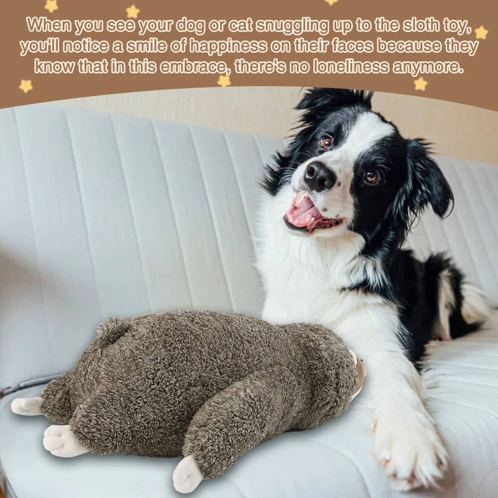 Peluche Sloth com Batimento Cardíaco – Brinquedo Calmante para Cachorros