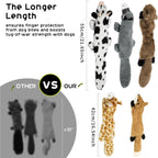 Conjunto 5 Peluches Crinkle sem Enchimento – Brinquedos Squeaky em Formato Animal