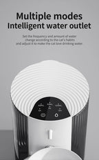3000ML Pouring Cat Water Dispenser Smart Tilt Design Pet Water Fountain Separate Clean & Dirty Water For Cats and Small Dogs