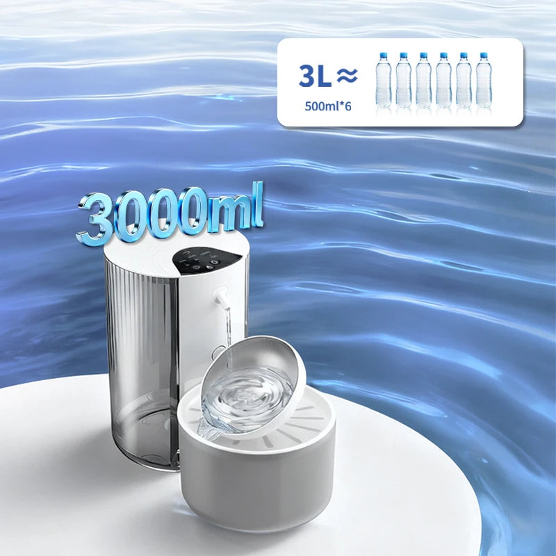 3L Smart Constant Temperature Tilting Pet Water Dispenser Timed & Quantitatively Feed Water Silent cat&dog Heated Water Fountain