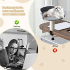 Desk Clamp Cat Bed with Soft Pad, Removable Pet Nest Attachment for Office & Home, Space-Saving Cat Hammock Perch