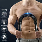 Barra de Exercício com Mola Ajustável 20–60 kg para Treino de Braços e Peito