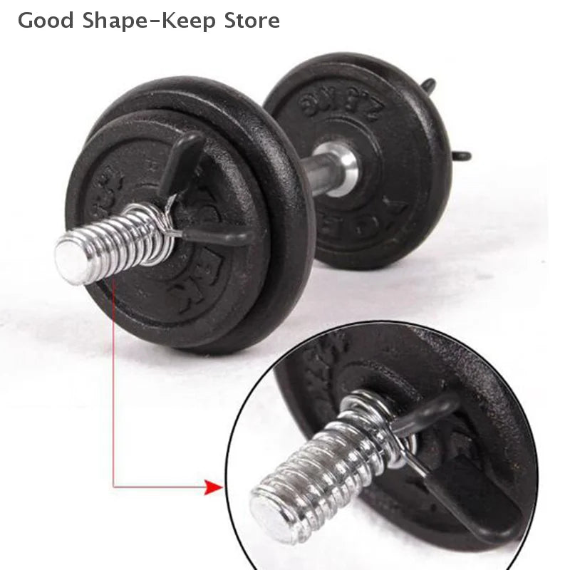 High-Quality Barbell Clamp Spring Collar Clip For Gym Dumbbell Lock Standard Weight Lifting Kit Fitness Workout Body Building