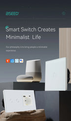 BSEED WiFi Touch Switch — Tomada EU com USB‑C Tuya Smart Life