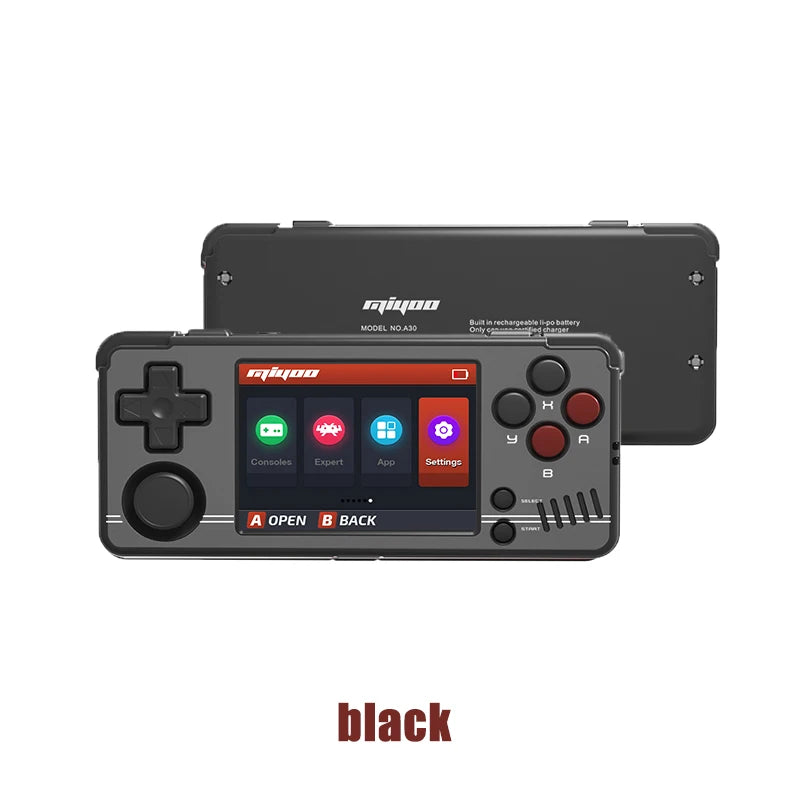 MIYOO A30 Handheld Classic Game Console IPS Screen Linux System 2600mAh Portable Battery Retro Emulator Video Player Kids Gifts