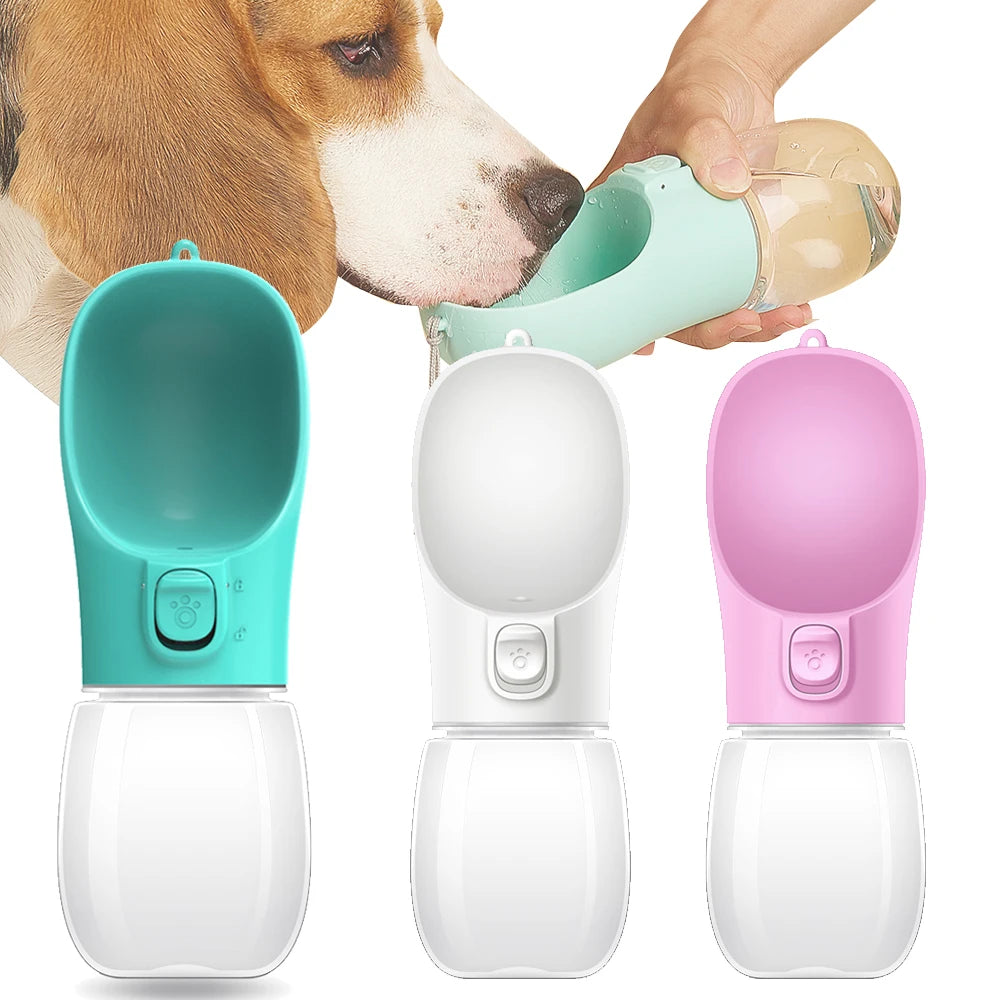 Portable dog water bottle for small and large dogs. Cat Outdoor walk-proof drinking bowls for Chihuahuas and French Bulldogs.