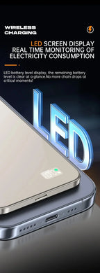 10000mAh 20W Wireless Magnetic Power Bank Portable Battery Charger for MagSafe iPhone 16, 15, 14, 13, and Samsung iWatch