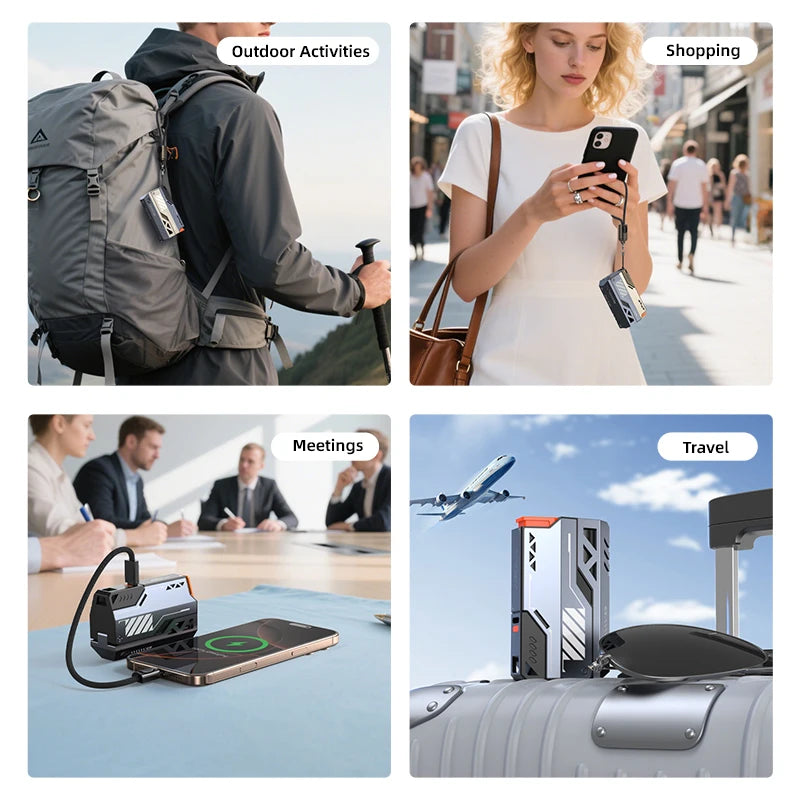 Power Bank 10000–50000mAh — Bateria Removível 22.5W Carga Rápida