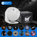 Projetor Galaxy Rotativo 360° com Céu Estrelado para Quarto e Decoração