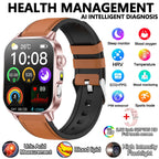 2026 New Model Uric Acid & Lipid Health Analysis Smartwatch Men's ECG+PPG Bluetooth Call 2.01 inch Flashlight Smartwatch Women's