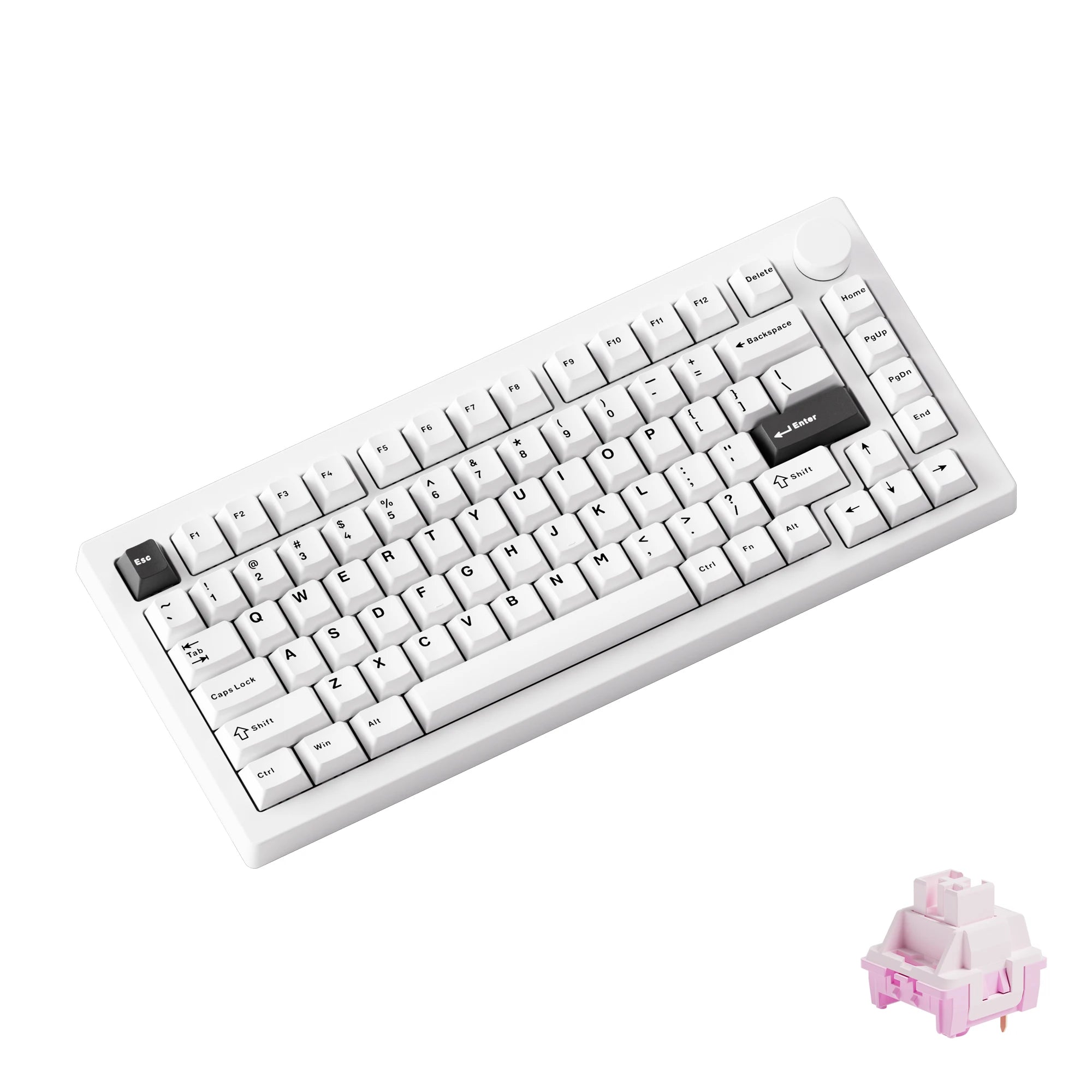 AKKO 5075 X Veekos K75 Gaming Mechanical Keyboard Keyboard 75% RGB 3/5-Pin Hot Swap Wired Customized Keyboard with Knob Gasket