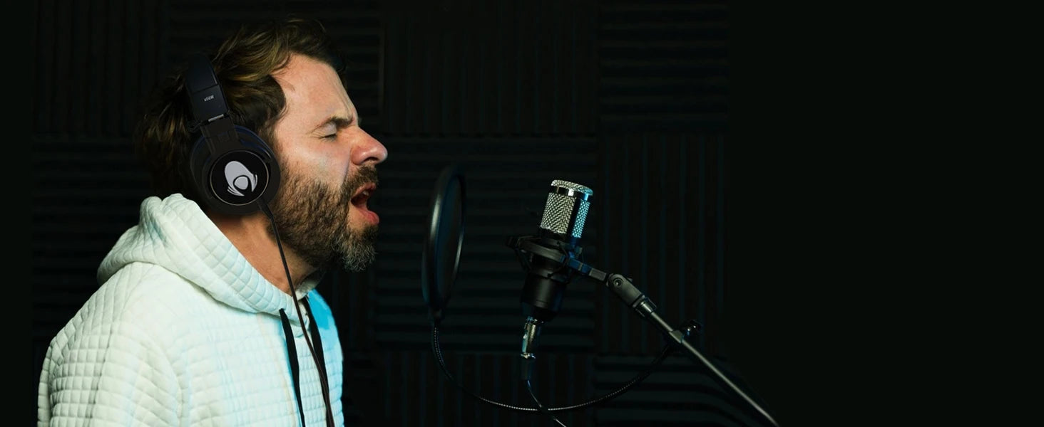 Talomen W50x Corded Studio Headphones, Stereo Professional DJ Headphones, Over-Ear Monitor Headphones with Detachable Cable