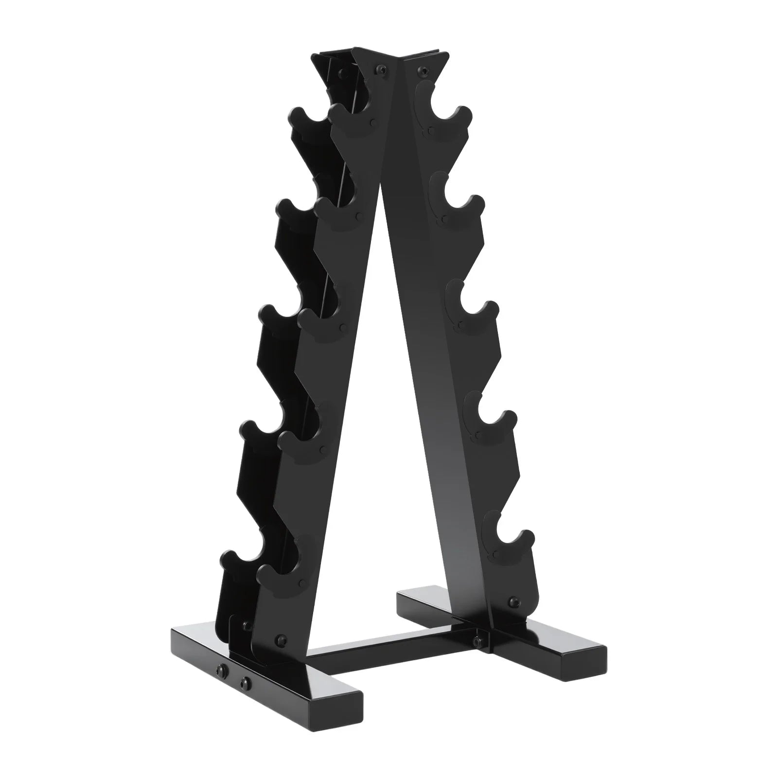5-Tier Dumbbell Rack, All Dumbbell Type Holder, A-Frame 100kg 5 Pairs Dumbbells Storing Black