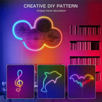 TUYA Neon LED Strip Lights 5V 72LEDs/M Silicone Neon Rope Light with Music Sync RGBIC Dreamcolor Chasing Strip Tape for Room