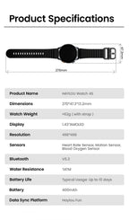 HAYLOU Watch 4S – AMOLED HD, GPS Avançado e Performance Desportiva