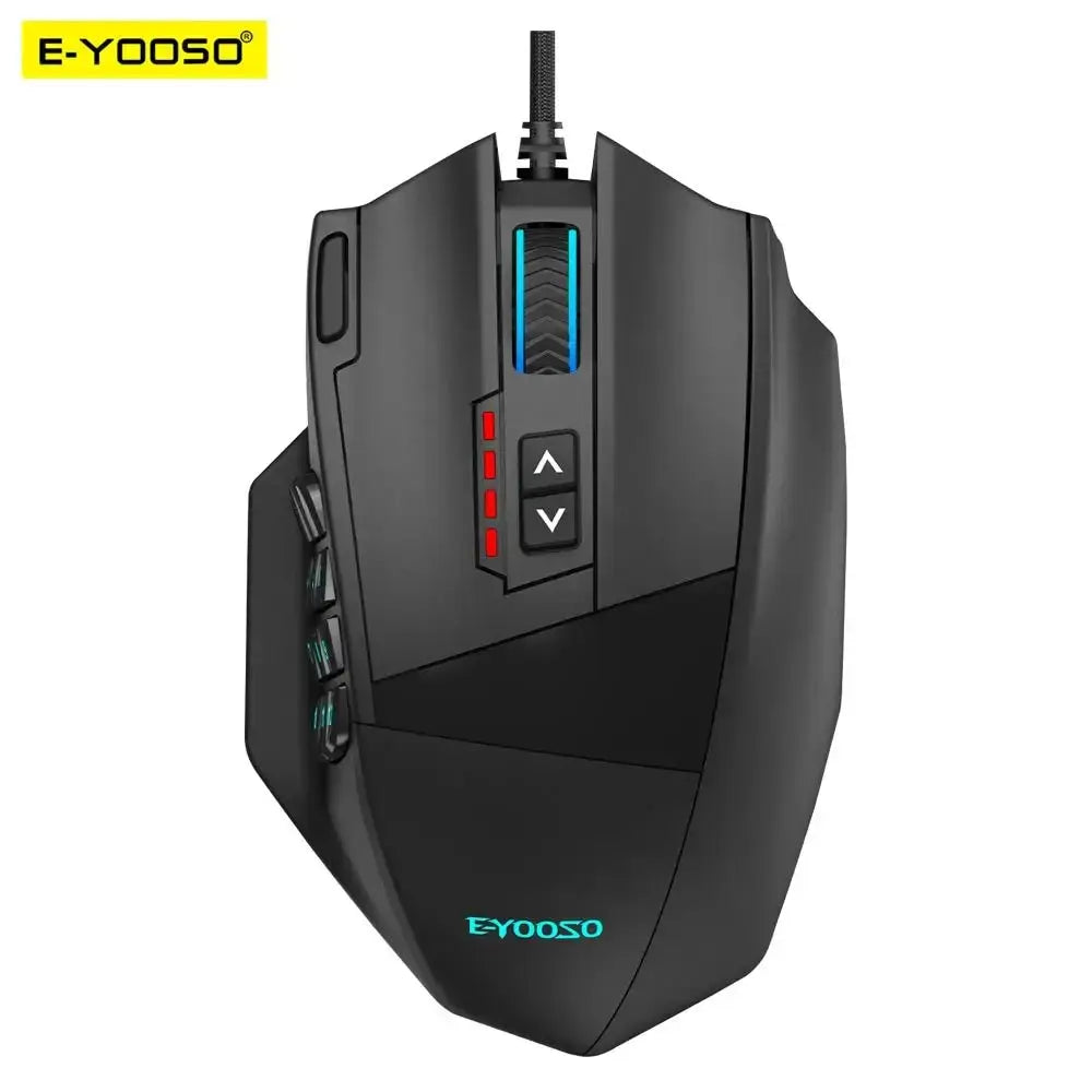 E-YOOSO X-39 USB Wired RGB Gaming Mouse 24000 DPI SG8960 19 Buttons Programmable Optical Gaming Mouse for PC Laptop