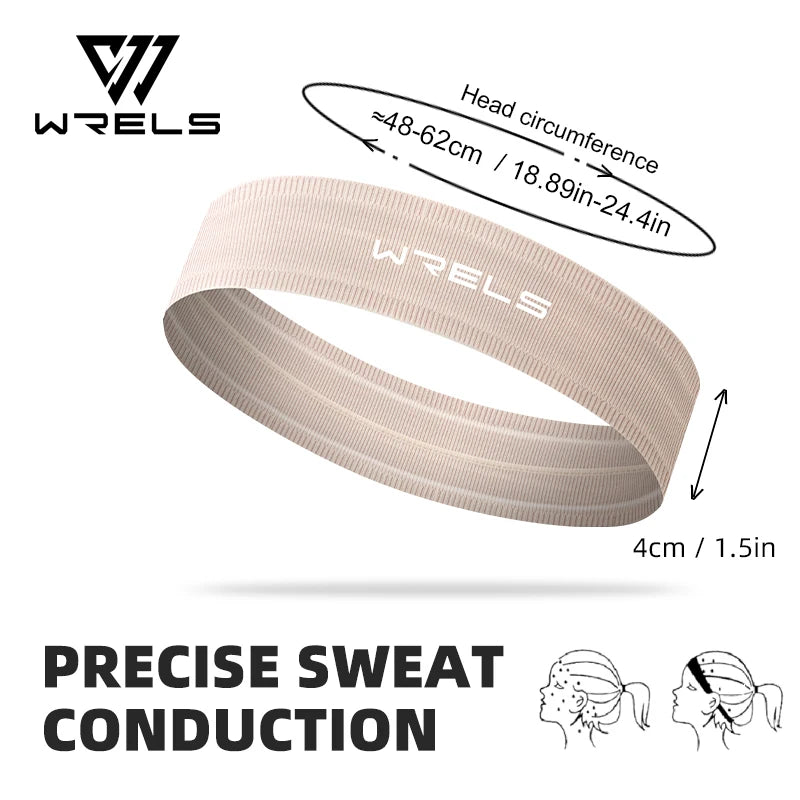 WRELS Sports Sweatband Breathable Sweat Absorbent Headband Elastic Sweat Hair Band Soft Outdoor Sport Yoga Gym Fitness Headband