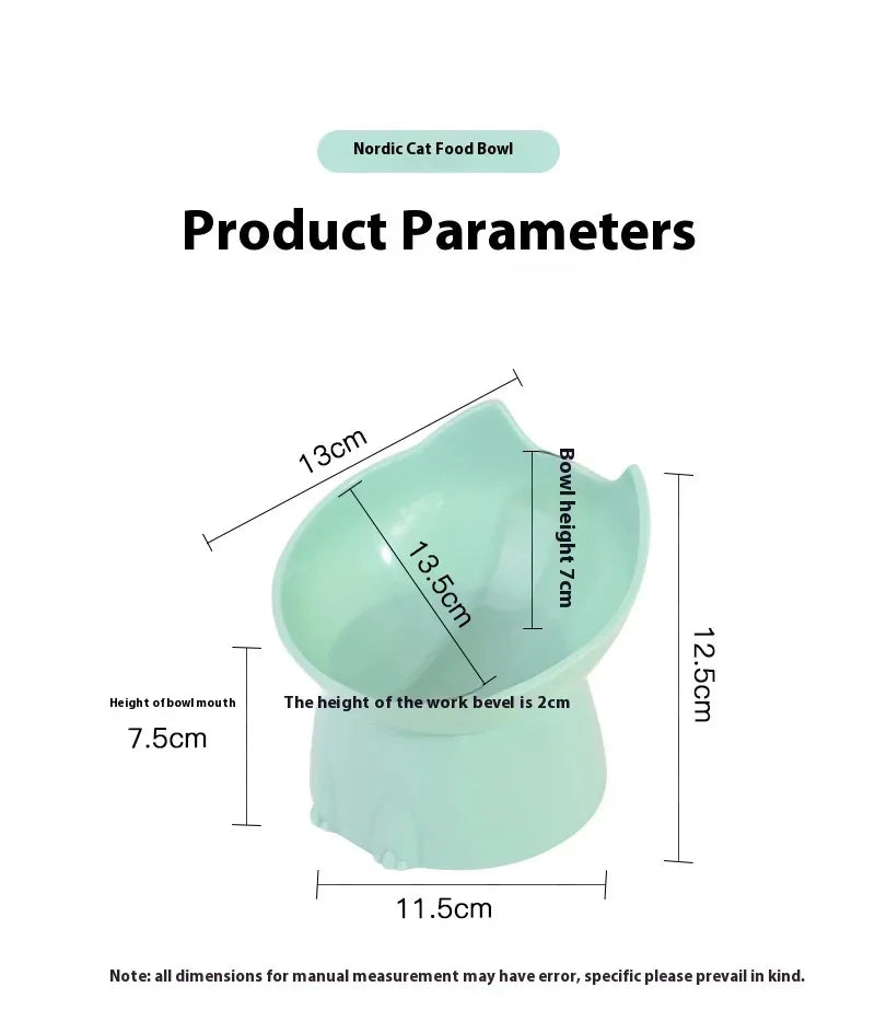Pet Food Bowl Tilt High Bottom Neck Protector Antichoking Dog and Cat Water Bowl Antidumping Dog Non Slip Feeding Supplies