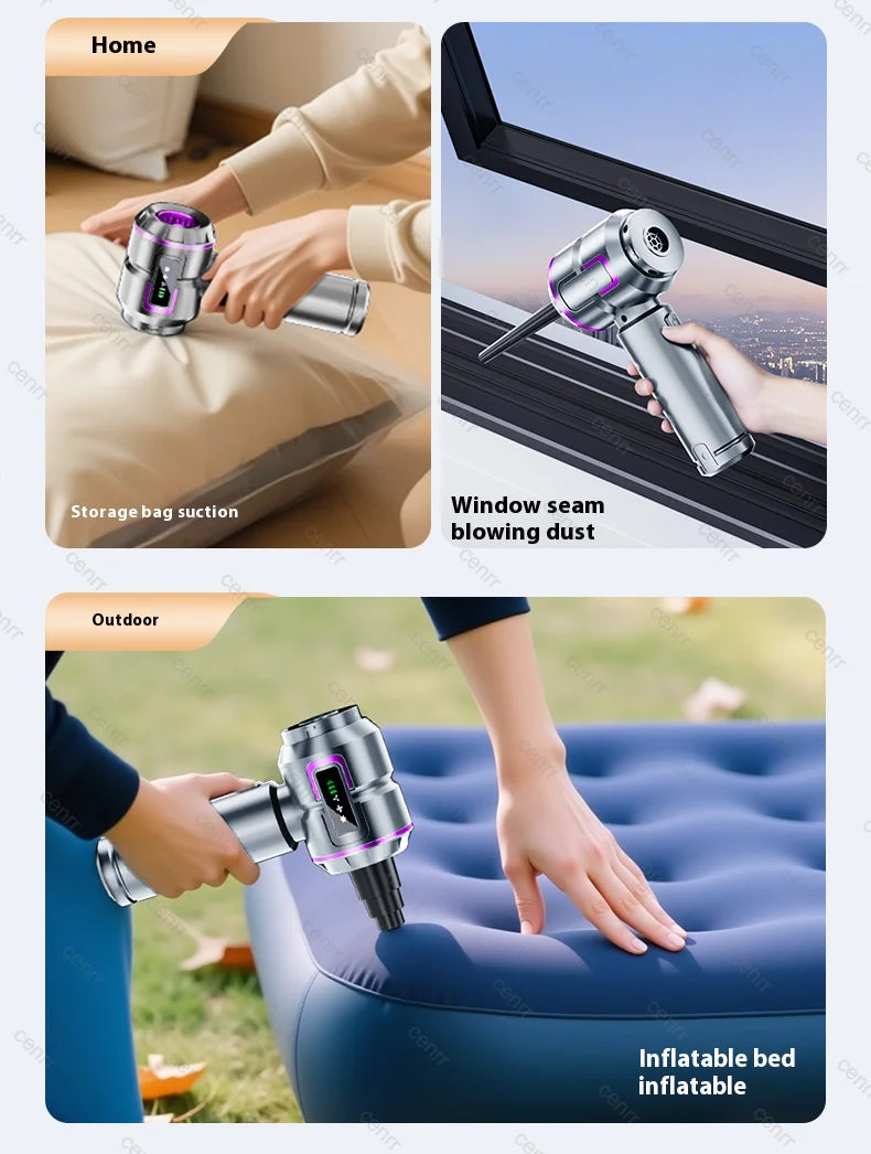 Aspirador Portátil Mini 998000PA para Carro e Casa com Função Sopro