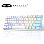 MageGee Mini 60% Gaming Keyboard, RGB Backlit 61 Key Ultra-Compact Keyboard, TS91 Ergonomic Waterproof Mechanical Feeling Office
