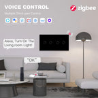 BSEED Zigbee Touch Switch — 1/2/3 Gang + Tomadas EU com Neutro