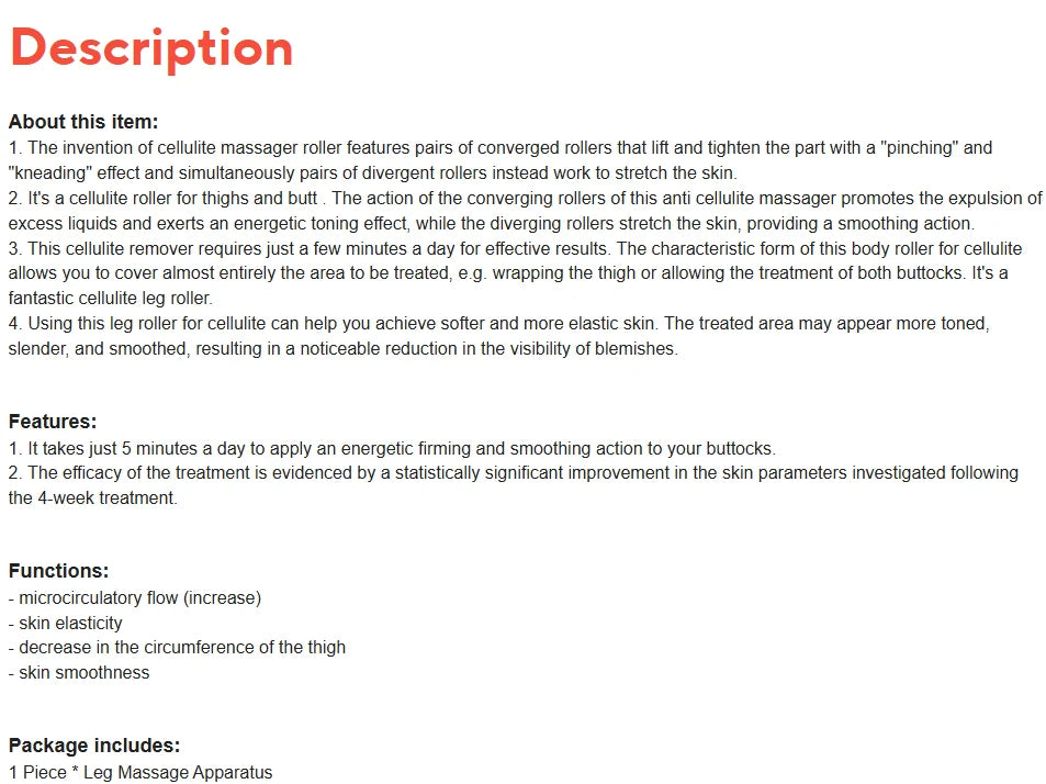 Body Roller Tech – Massajador Anticelulite Premium para Relaxamento Muscular e Modelação Corporal