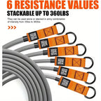 Resistance band with handle: used for muscle training, strength building, body shaping, yoga, home fitness equipment - natural.