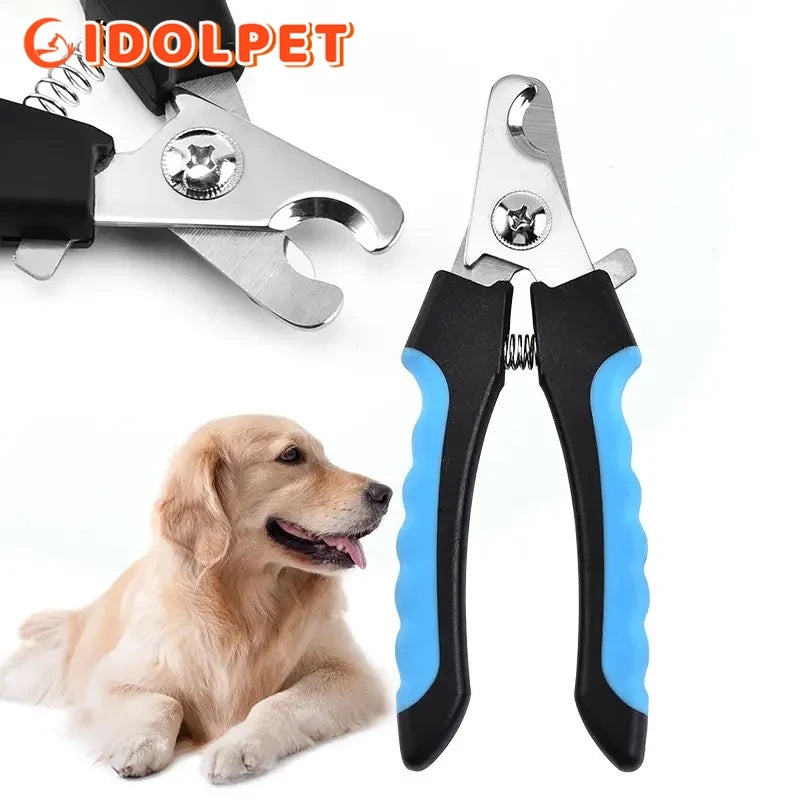Professional Pet Nail Clipper with Safety Guard, Stainless Steel Scissors for Cat and Dog Claw Care and Grooming Supplies. Size Fits All Sizes.