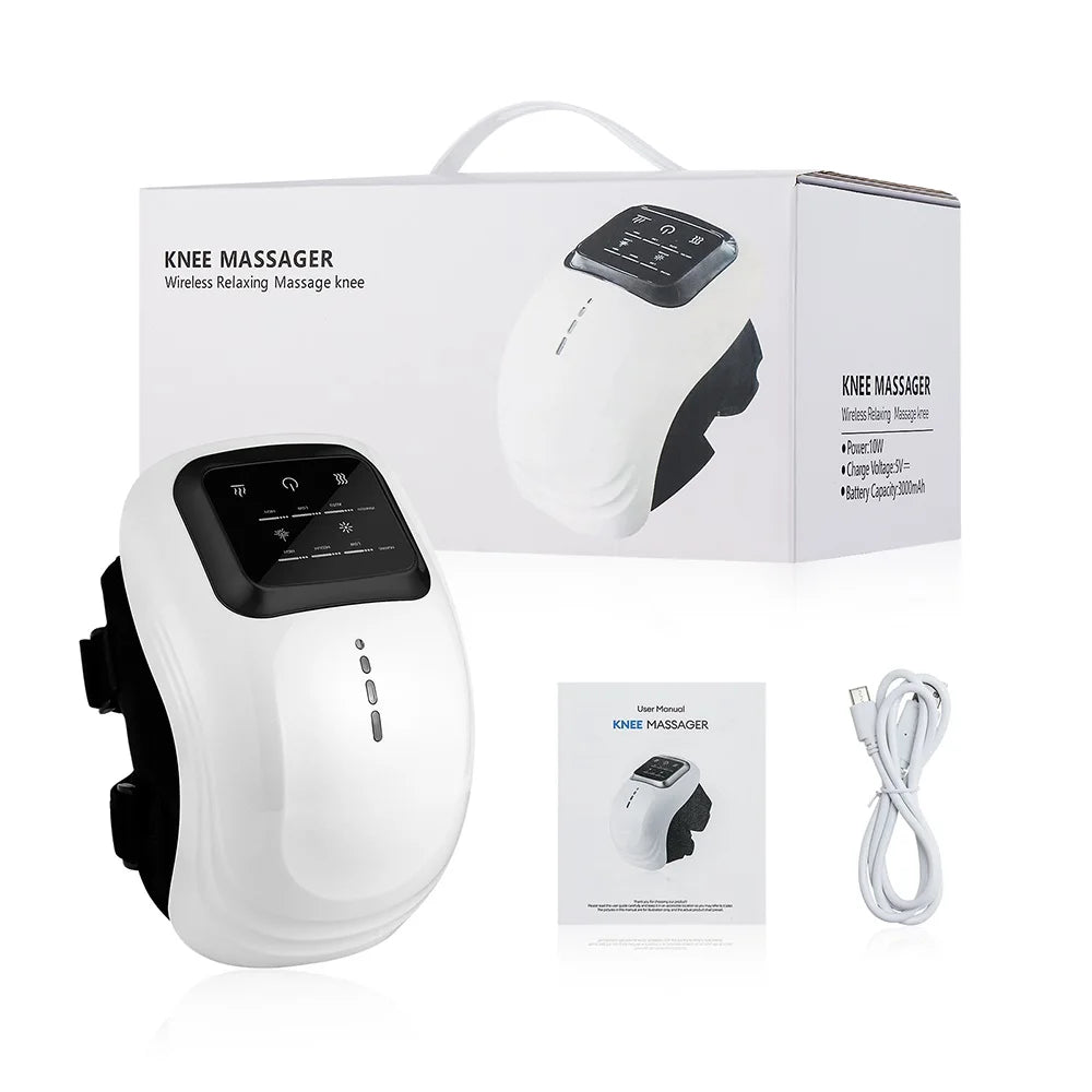 KneeSmart Pro – Massajador Inteligente para Joelhos com Vibração, Pressão de Ar e Terapia Elétrica Multizona