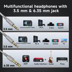 OneOdio Pro 10 — Headphones Over‑Ear Hi‑Res com Cabo 3.5/6.35 mm e Mic