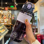 750ml/1000ml Large Capacity Sports Water Bottle Waterproof Plastic Water Cup Outdoor Travel Cycling Hiking Camping Gym Drinkware