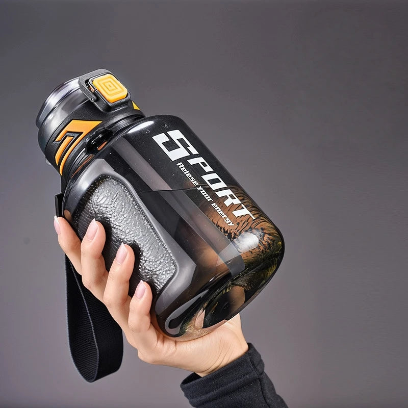 1000ml/1500ml Large Capacity Sports Water Bottle Plastic Cooling Bottle Outdoor Cycling Hiking Drinkware Travel Drinkware