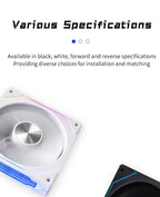 LDPCSJ Prism 4RS 120mm ARGB PC Case Fan with Infinity Mirror Design, 4-PIN PWM Motherboard Synchronization CPU Cooler Fan