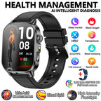 2026 New Model Uric Acid & Lipid Health Analysis Smartwatch Men's ECG+PPG Bluetooth Call 2.01 inch Flashlight Smartwatch Women's