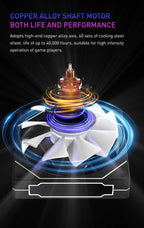 Ventoinha LDPCSJ Prism 5 Pro 120mm — ARGB, PWM 4‑PIN, Alto Fluxo