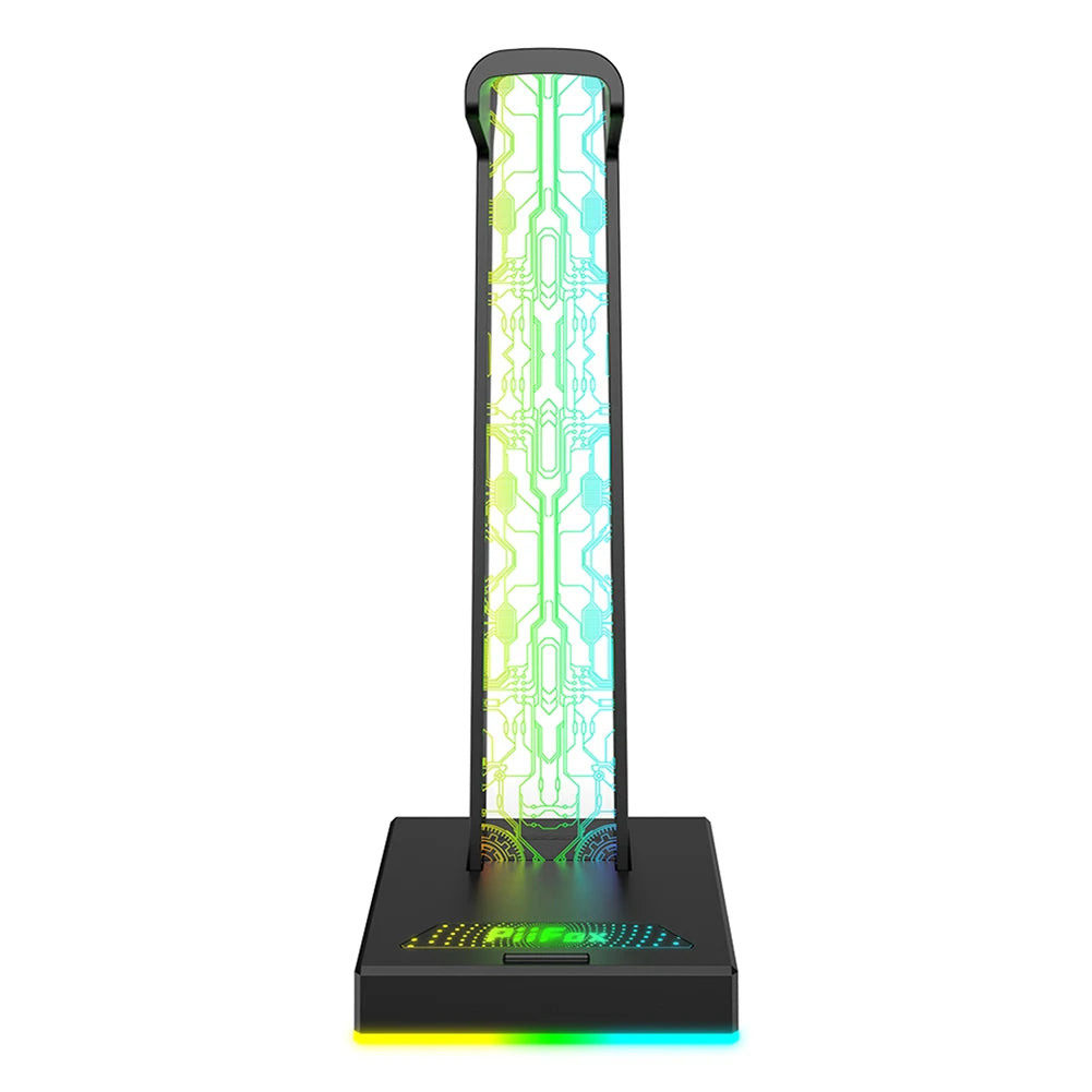 Suporte RGB para Headphones com 2 Portas USB — Hanger Gaming de Secretária