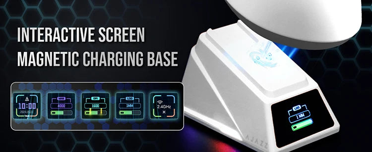 AJAZZ AJ159 APEX Paw3950 Wireless Mouse with RGB Magnetic Charging Base Lightweight Wired Bluetooth Gaming Mouse for PC Laptop