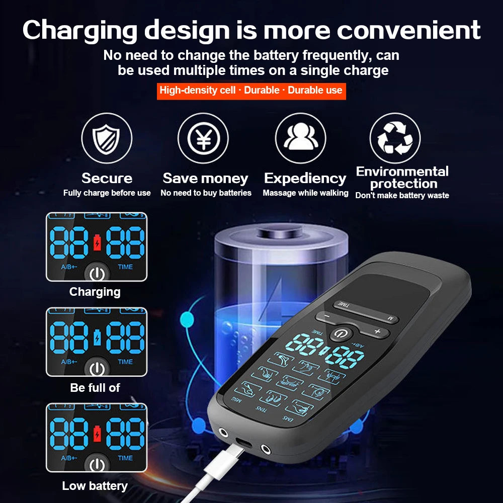 EMS Electric Muscle Stimulation USB Physiotherapy Tens Unit Machines Pulse Impulse Mini Full Body Massager Slimming Machine