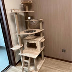 JIABINFU Cat Tree Sisal Rope Cat Tower Cat Scrapers Scratching Post for Cats Toys,Grinding Paws Multi-Level Cat Climbing Frame