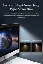 RGB LED Monitor Light Bar Stepless Dimmable Hanging Bar for Work And Gaming - Atmosphere Lamp for Screen Lighting Game Learning