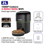 1080P HD Camera Automatic Cat Feeder with 5G WiFi Tuya Pet Cat Smart Food Kibble Dispenser Auto Feeder for Cats Dog Accessories