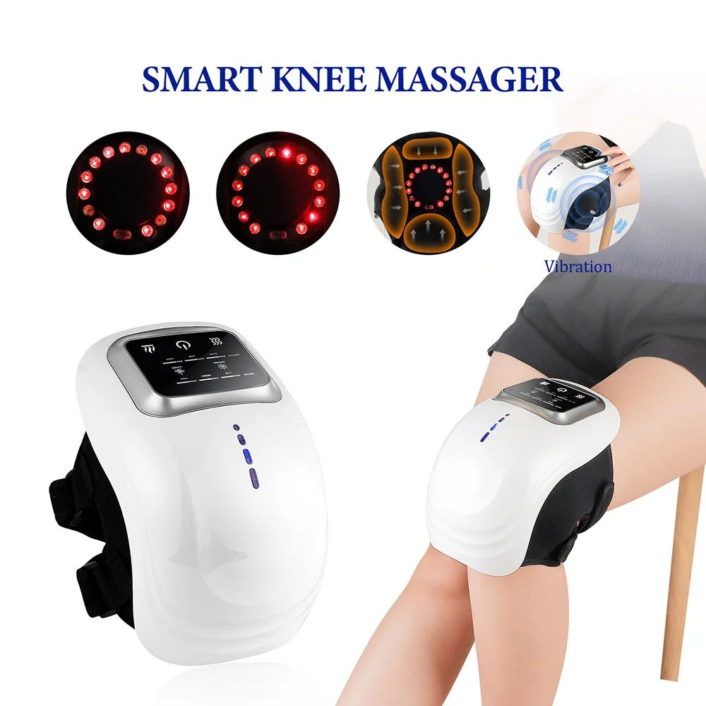 KneeSmart Pro – Massajador Inteligente para Joelhos com Vibração, Pressão de Ar e Terapia Elétrica Multizona