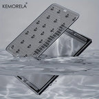 KEMORELA EXtra Large Stainless Steel Cat Litter Box with Lid - Enclosed LitterPan High-Sided Resistant Leak-Proof Cat Litter Mat