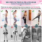 Pilates bar kit with resistance bands, Multifunctional Yoga Bar, Portable Home Gym, Resistance bar kit for full body workouts.