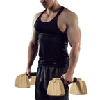 Pull-Up Stand Handles Wooden Push-Up Bar Beech Wood Calisthenics Home Exercise Equipment Wooden Parallettes Bar for Floor Use