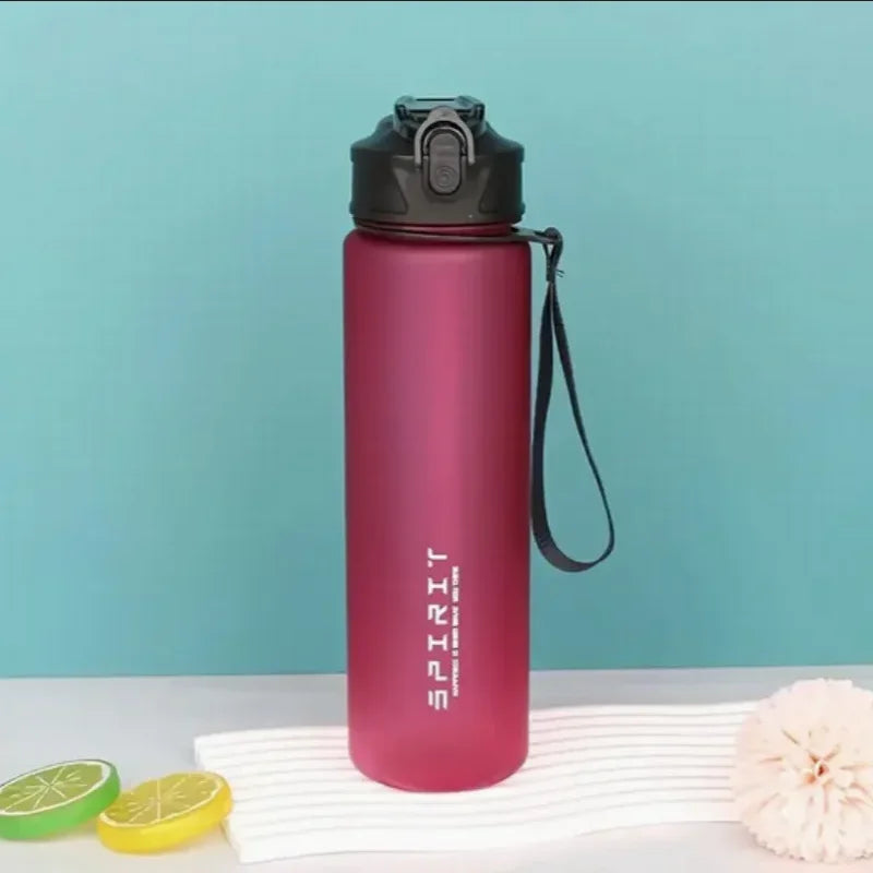 Sports Water Bottle with Time-Tracking Straw Leak Proof Locking Flip Cover for Easy Carry Ideal for Outdoor Adventures