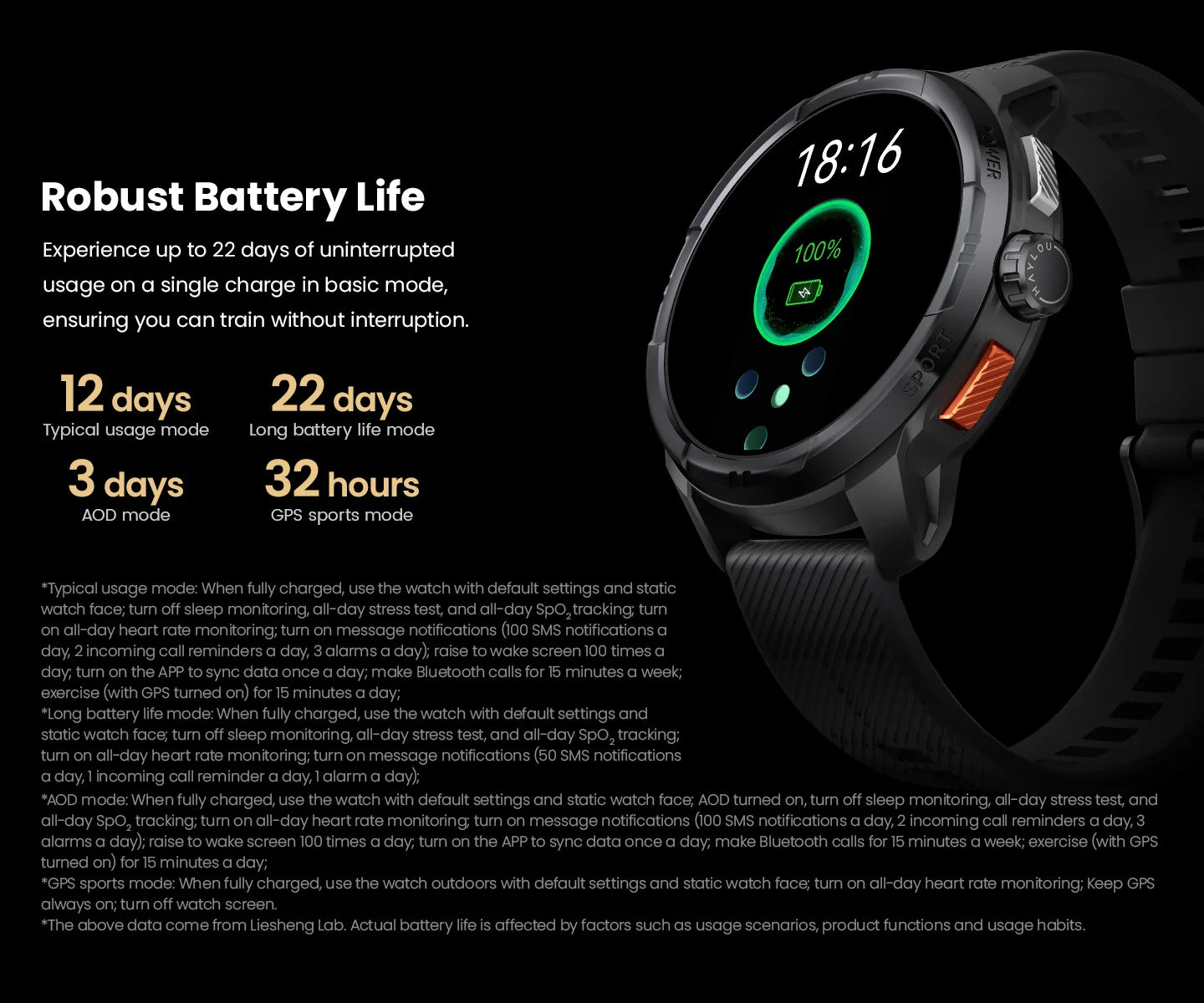 HAYLOU Solar Ultra GPS – AMOLED HD, Resistência 5ATM e Conectividade Total