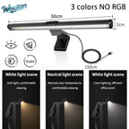 RGB LED Monitor Light Bar Stepless Dimmable Hanging Bar for Work And Gaming - Atmosphere Lamp for Screen Lighting Game Learning